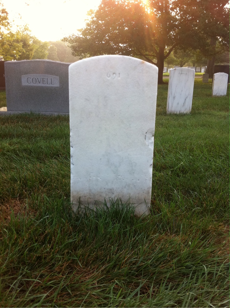 Back of headstone — Clay Murray
