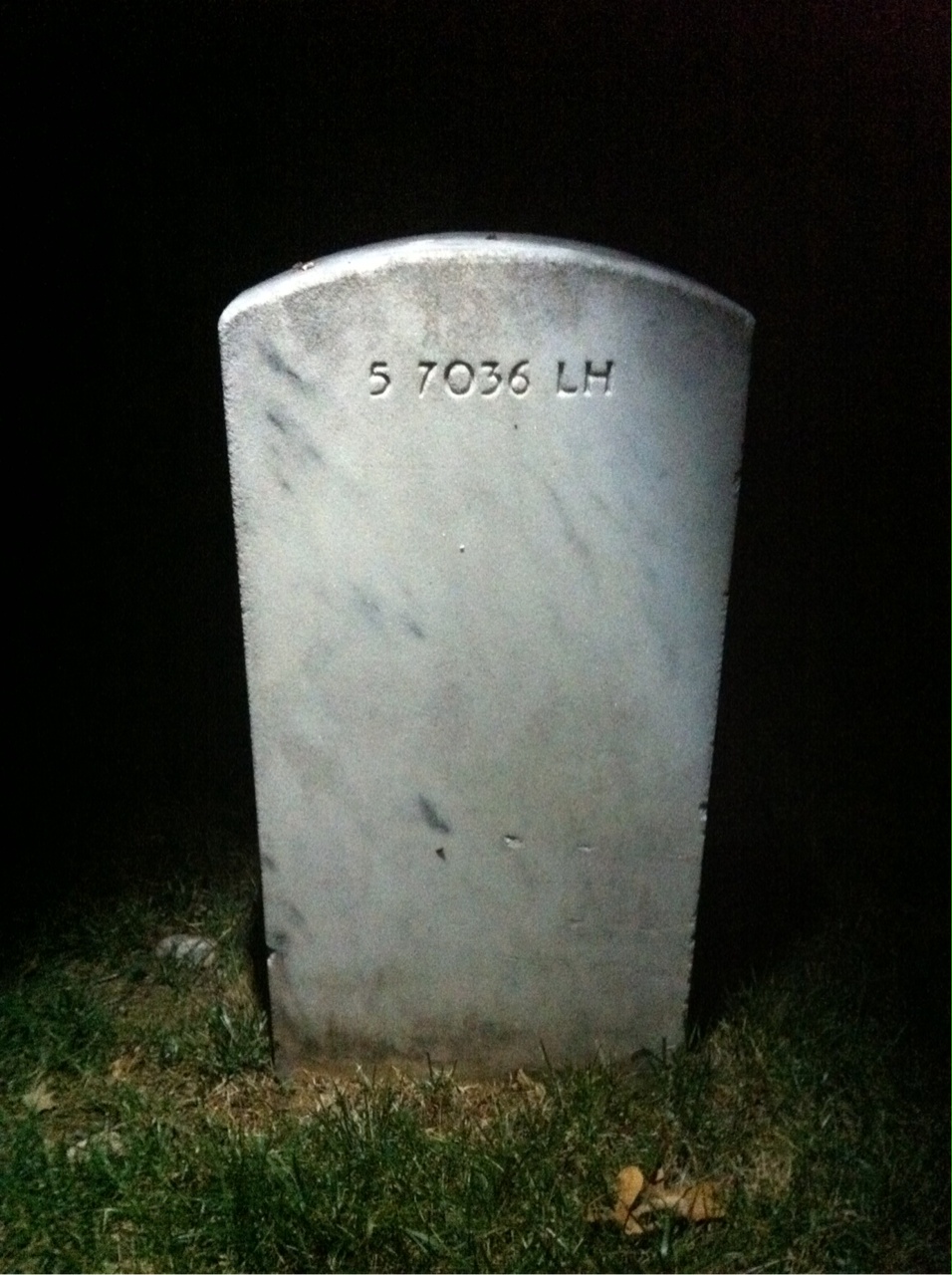 Back of headstone — Robert Molinelli