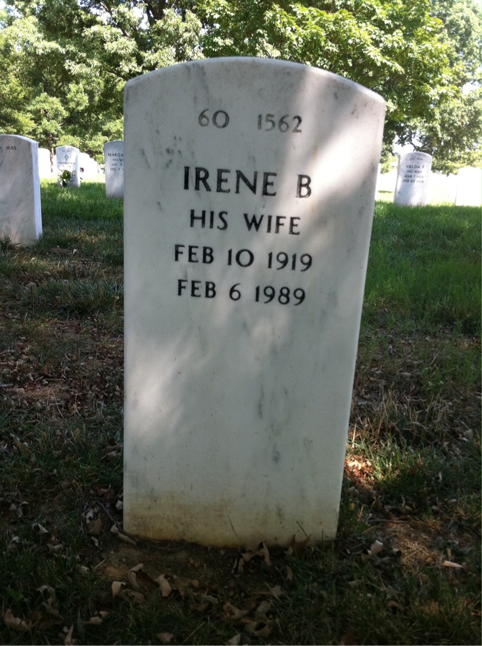 Back of headstone — Donald Ingle