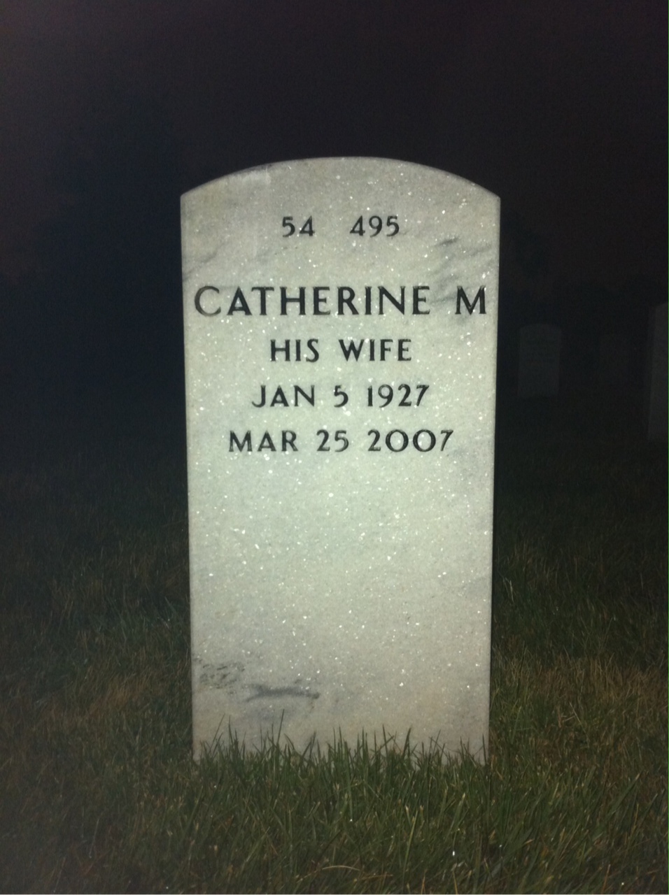 Back of headstone — Allan Farlow