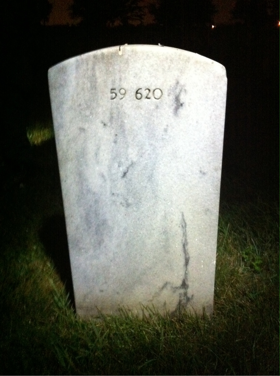 Back of headstone — Nicholas Baker