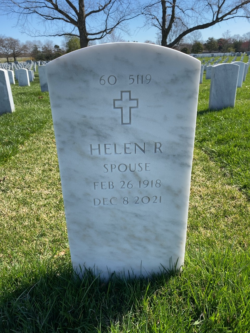 Back of headstone — Vincent Anthony