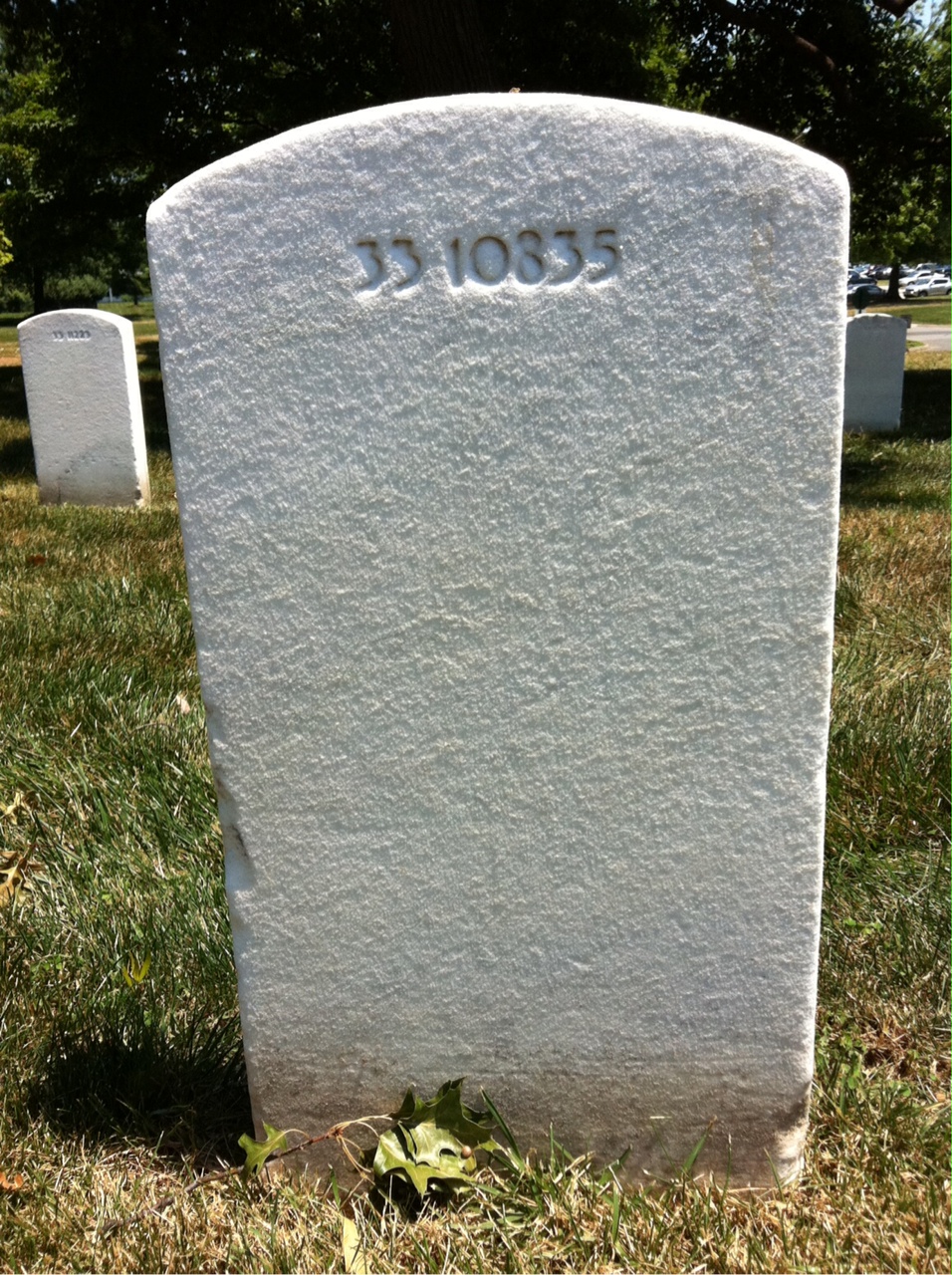 Back of headstone — Willie Kirkland