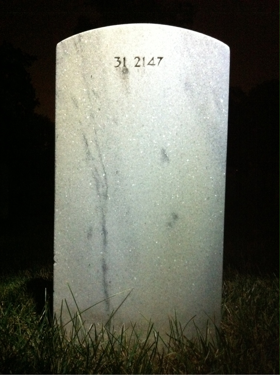 Back of headstone — Sylvie Barratt