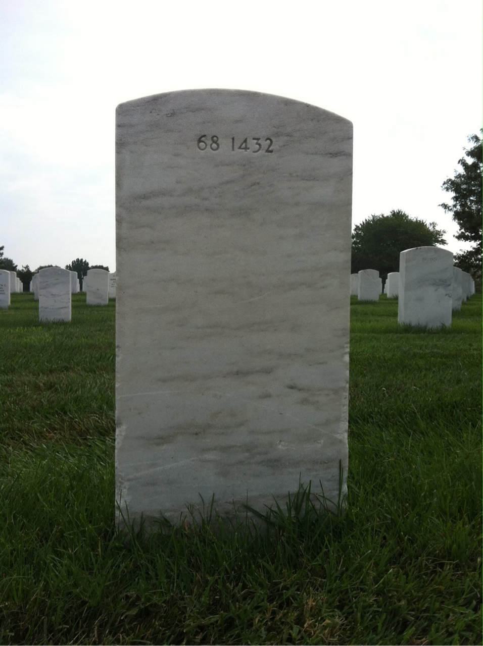 Back of headstone — George Mitchell