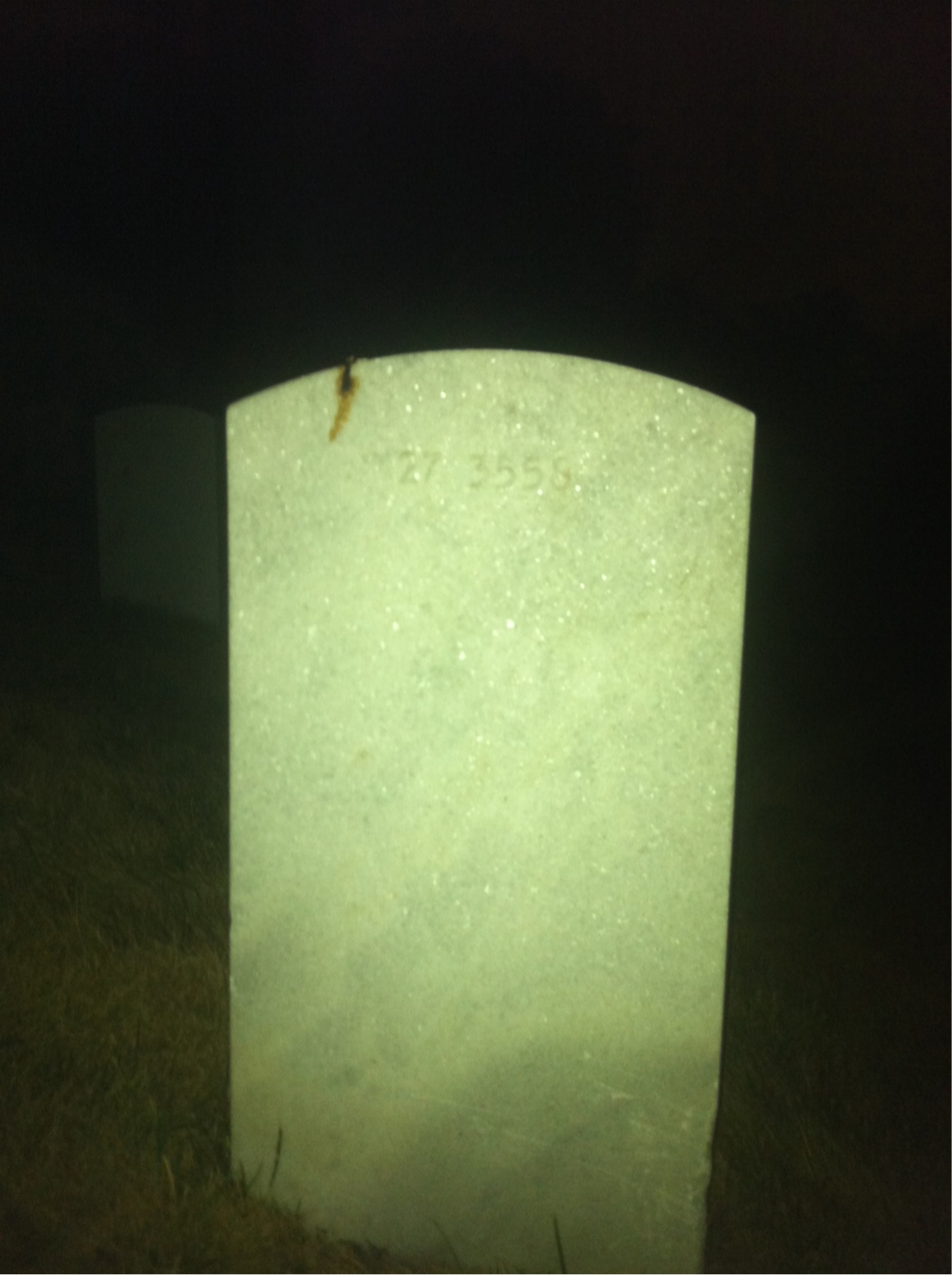 Back of headstone — Amand Anderson