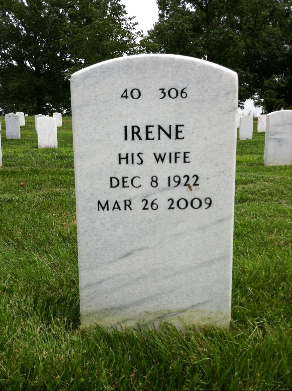 Back of headstone — Alfred Dejesus