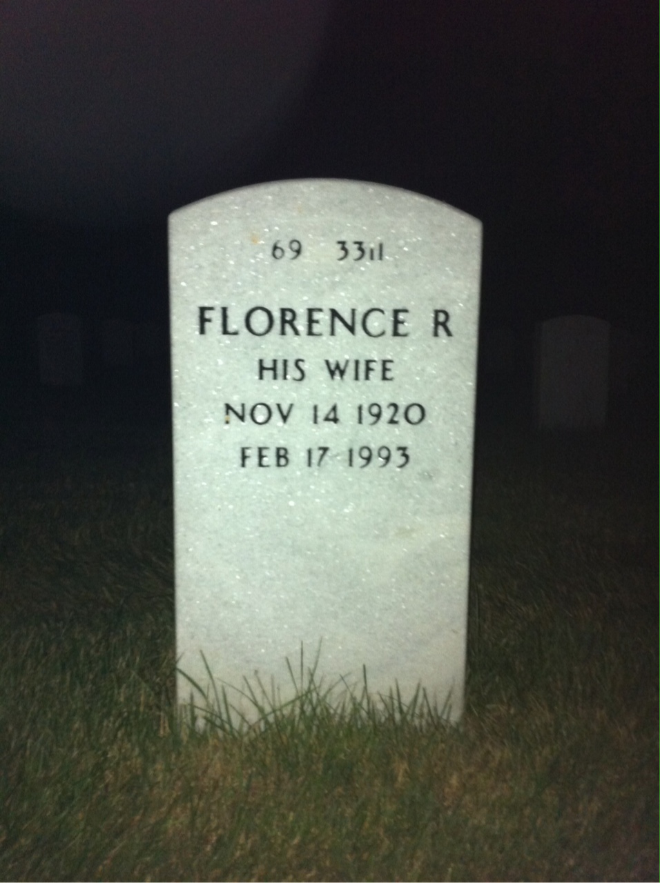 Back of headstone — Charles Linderman