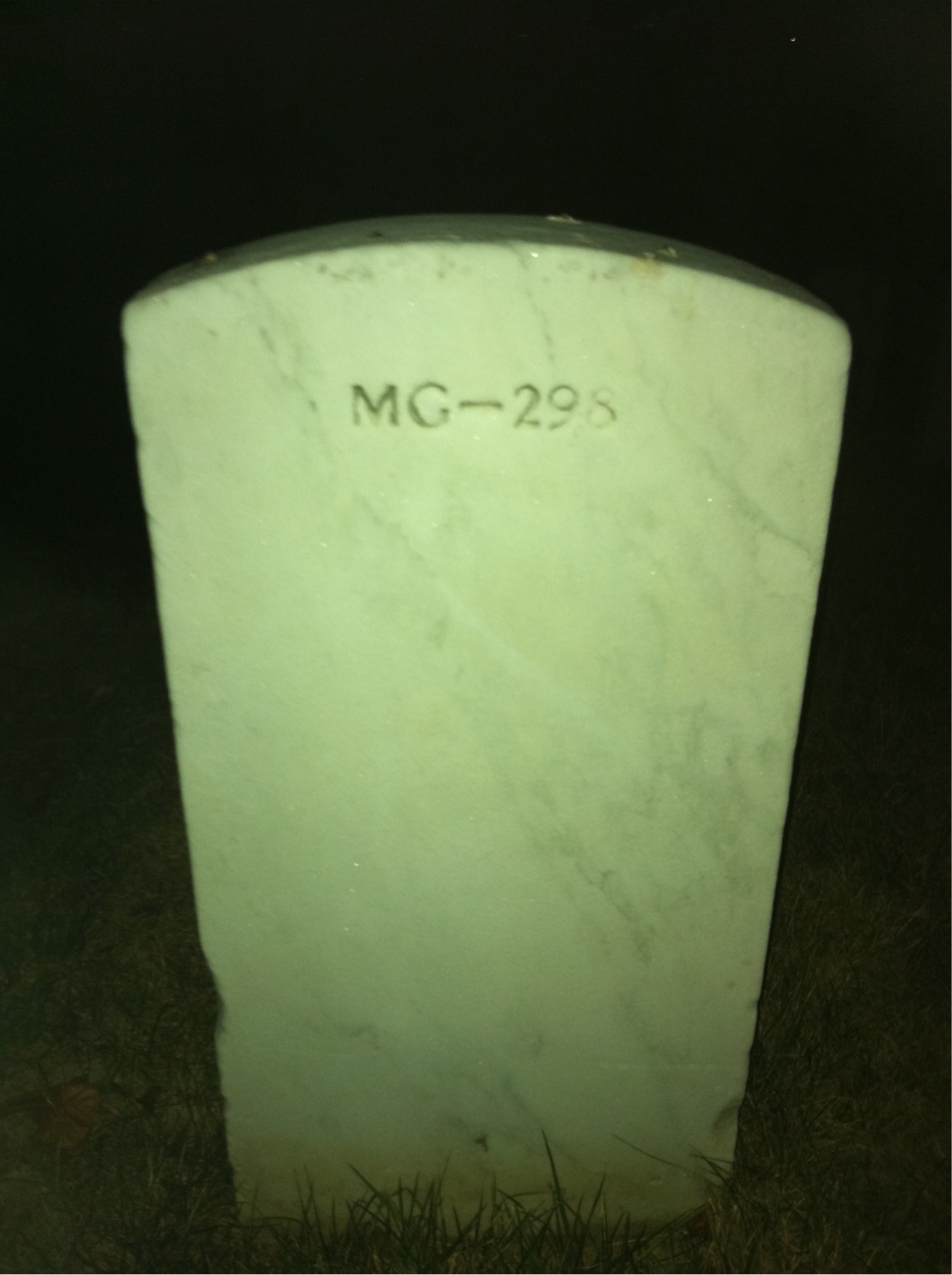 Back of headstone — Robert Aydelotte