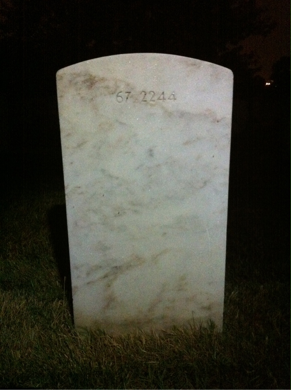 Back of headstone — Thomas Duane Johnson