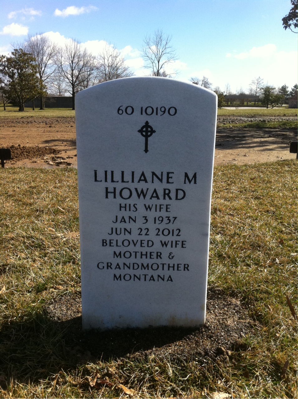 Back of headstone — William Harrell Greene