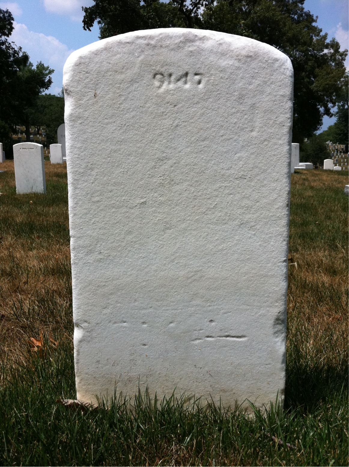 Back of headstone — Henry Bagley