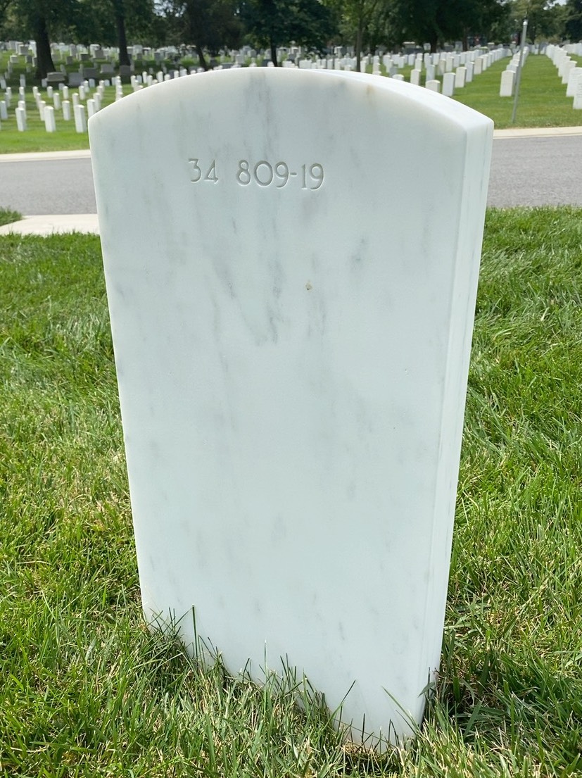 Back of headstone — Robert Laning