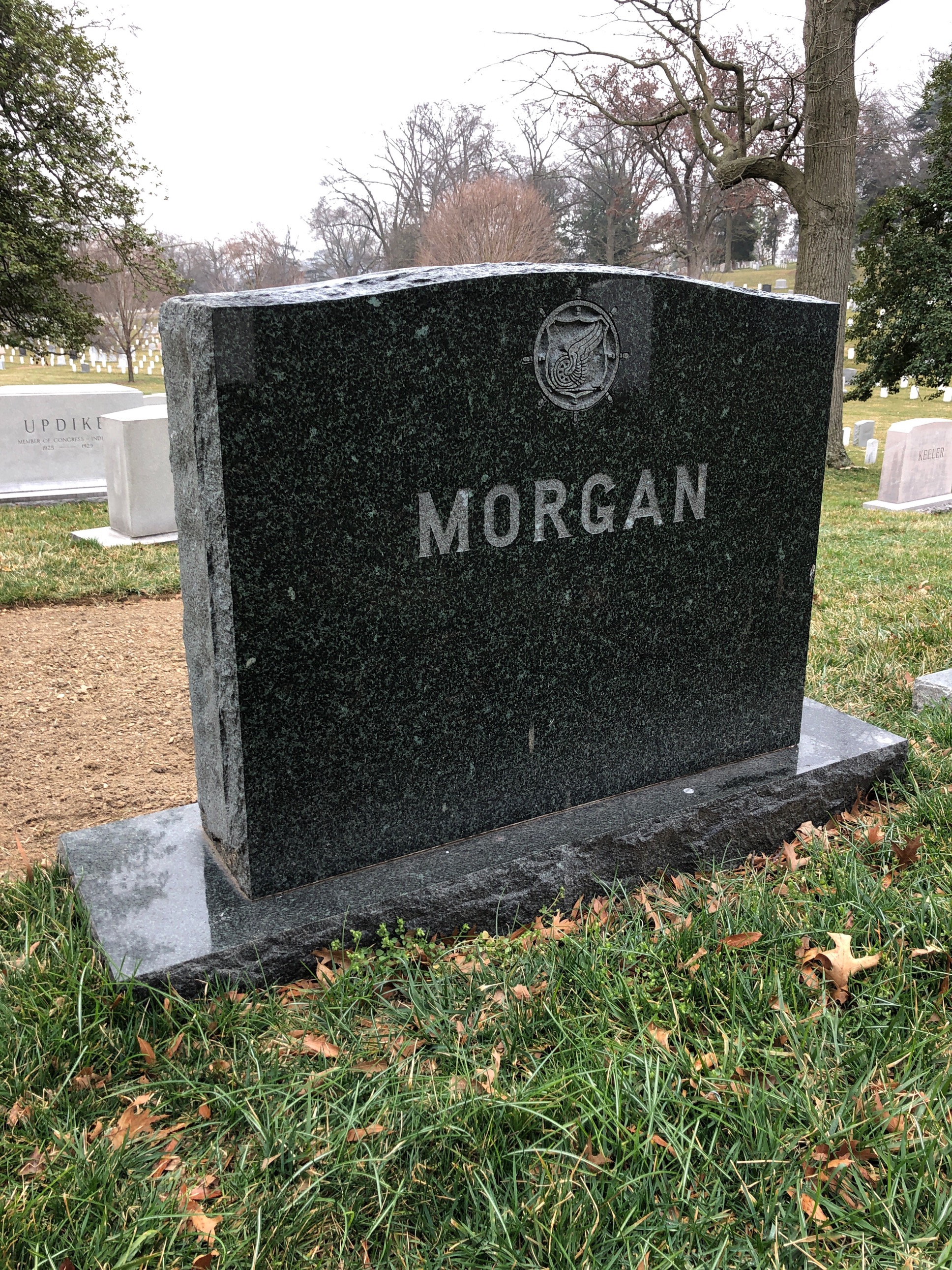 Back of headstone — Joseph Morgan