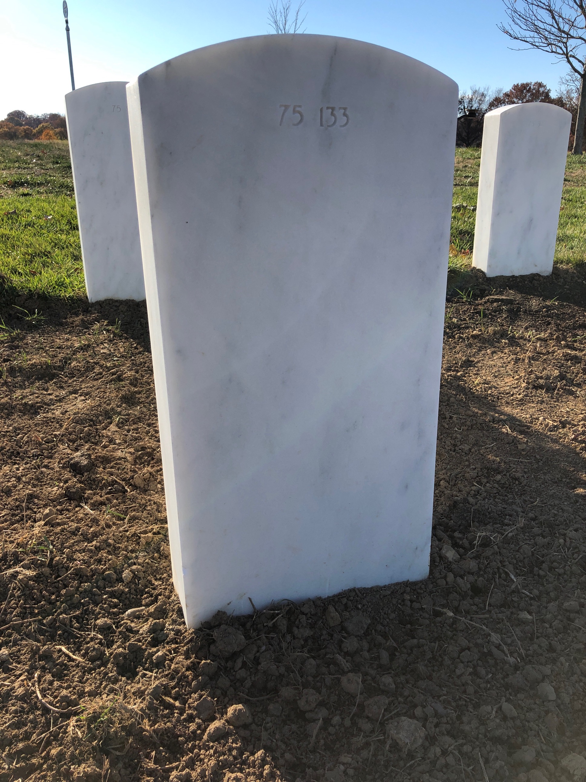 Back of headstone — Sean Miller