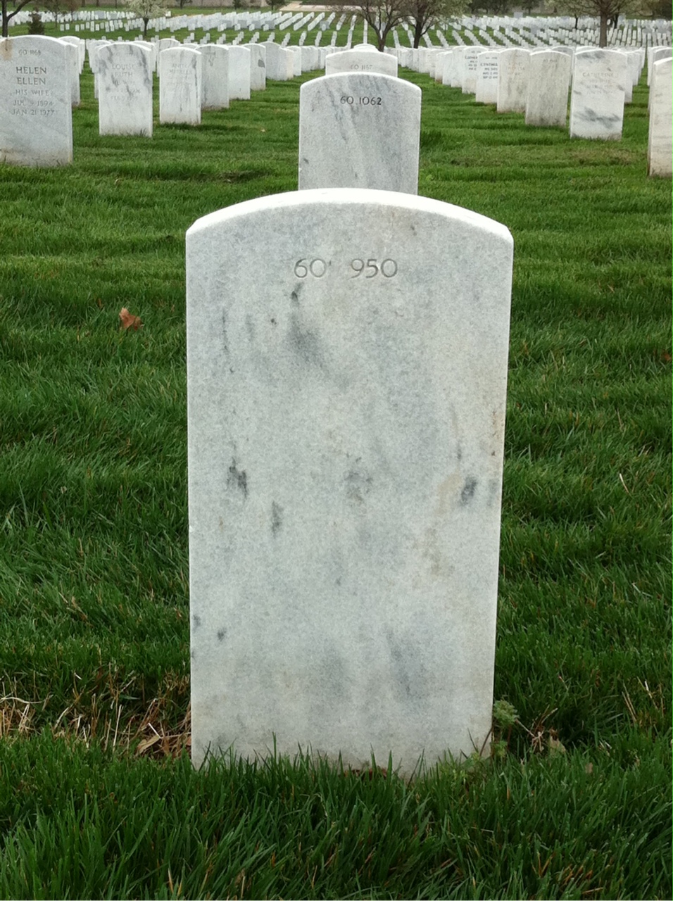 Back of headstone — Harry Hill