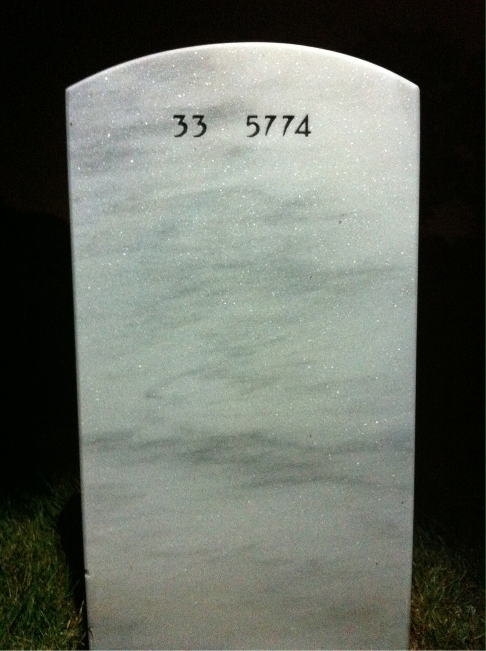 Back of headstone — Charles Hosutt