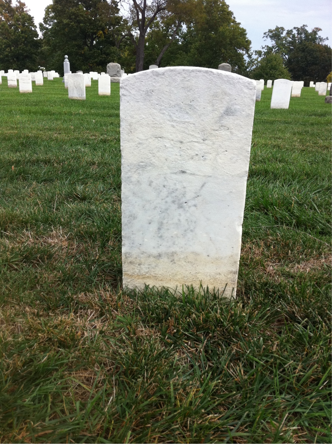 Back of headstone — John Anderson