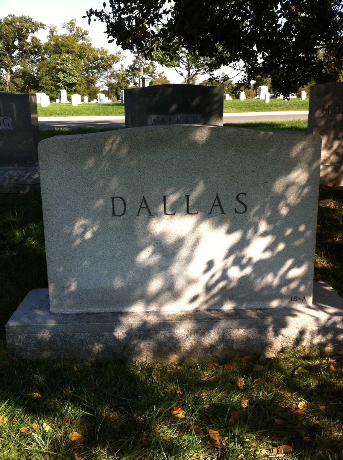 Back of headstone — Thomas Spencer Dallas