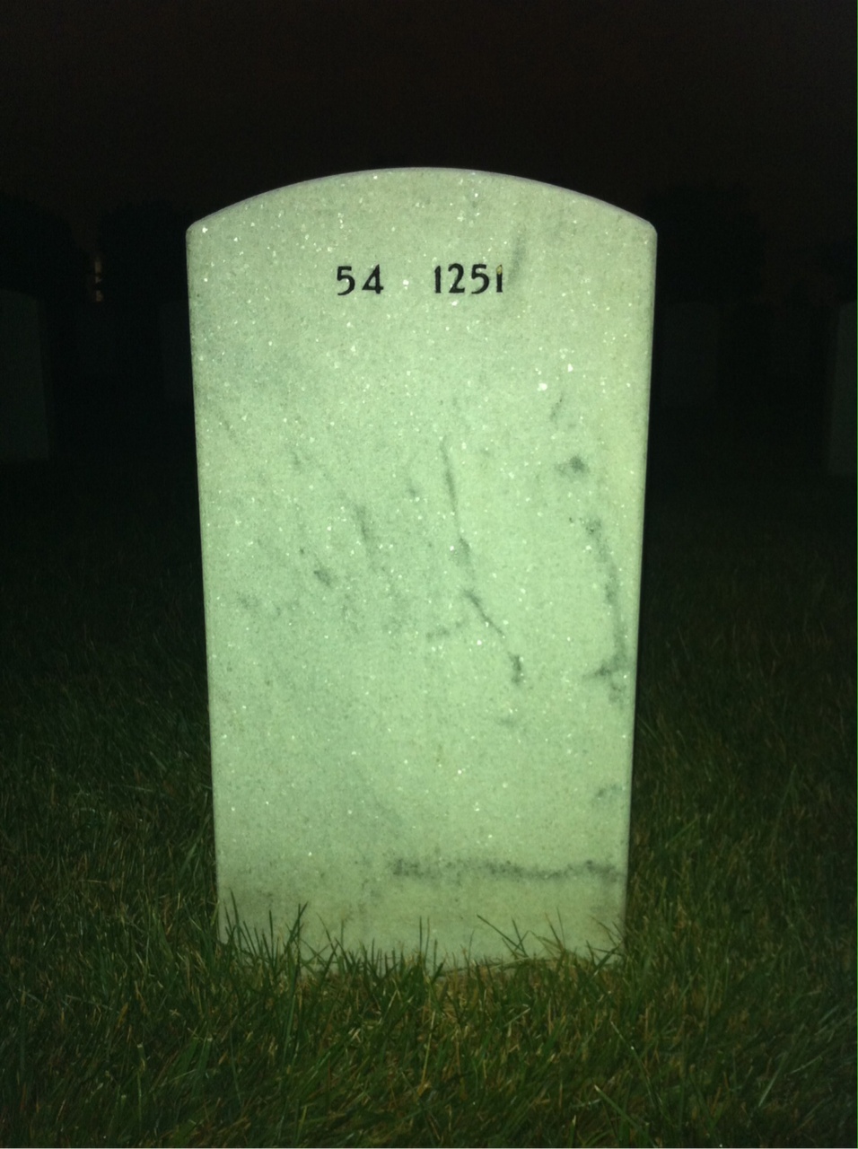 Back of headstone — George Knudson
