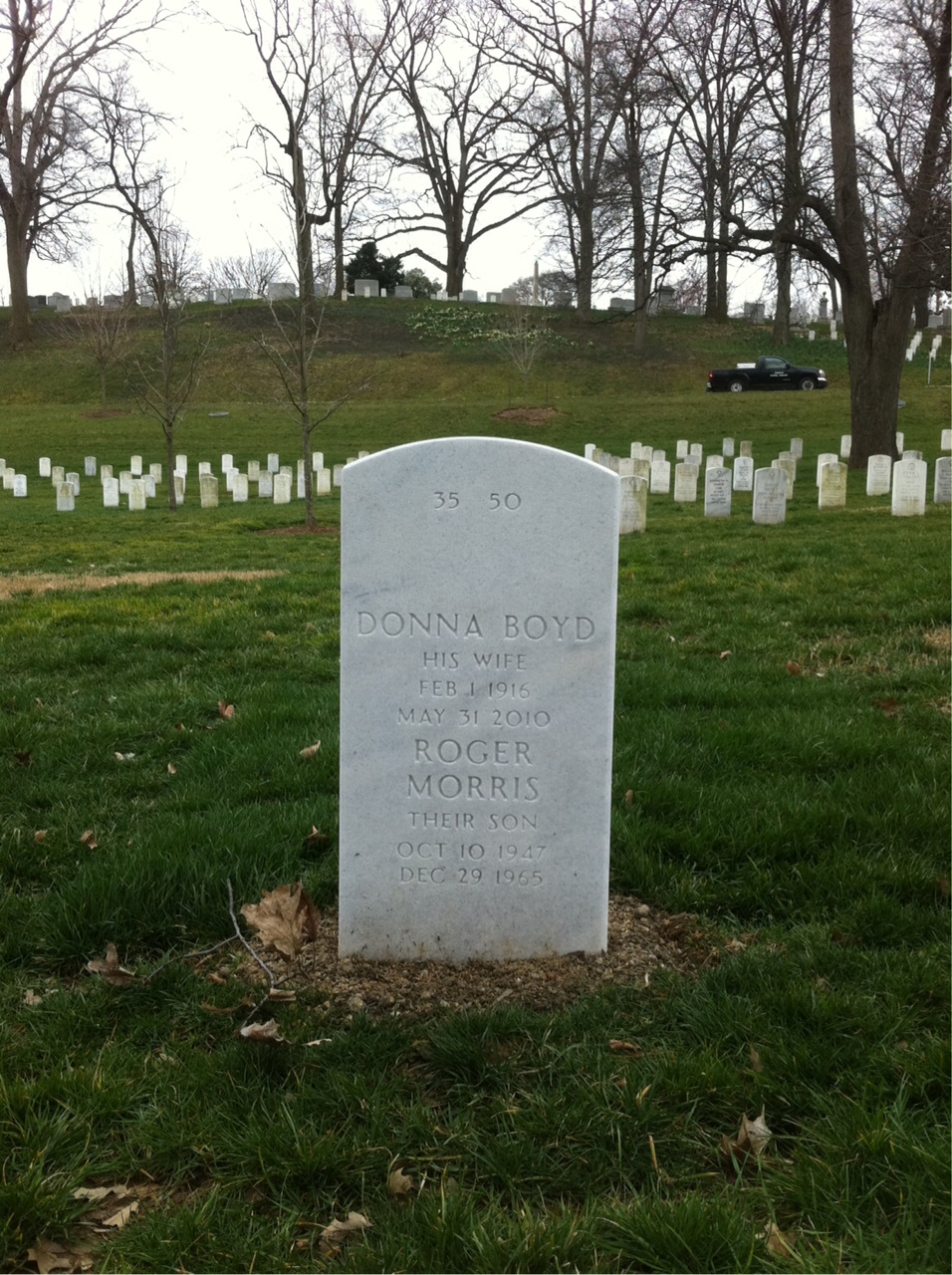 Back of headstone — Robert Burnham