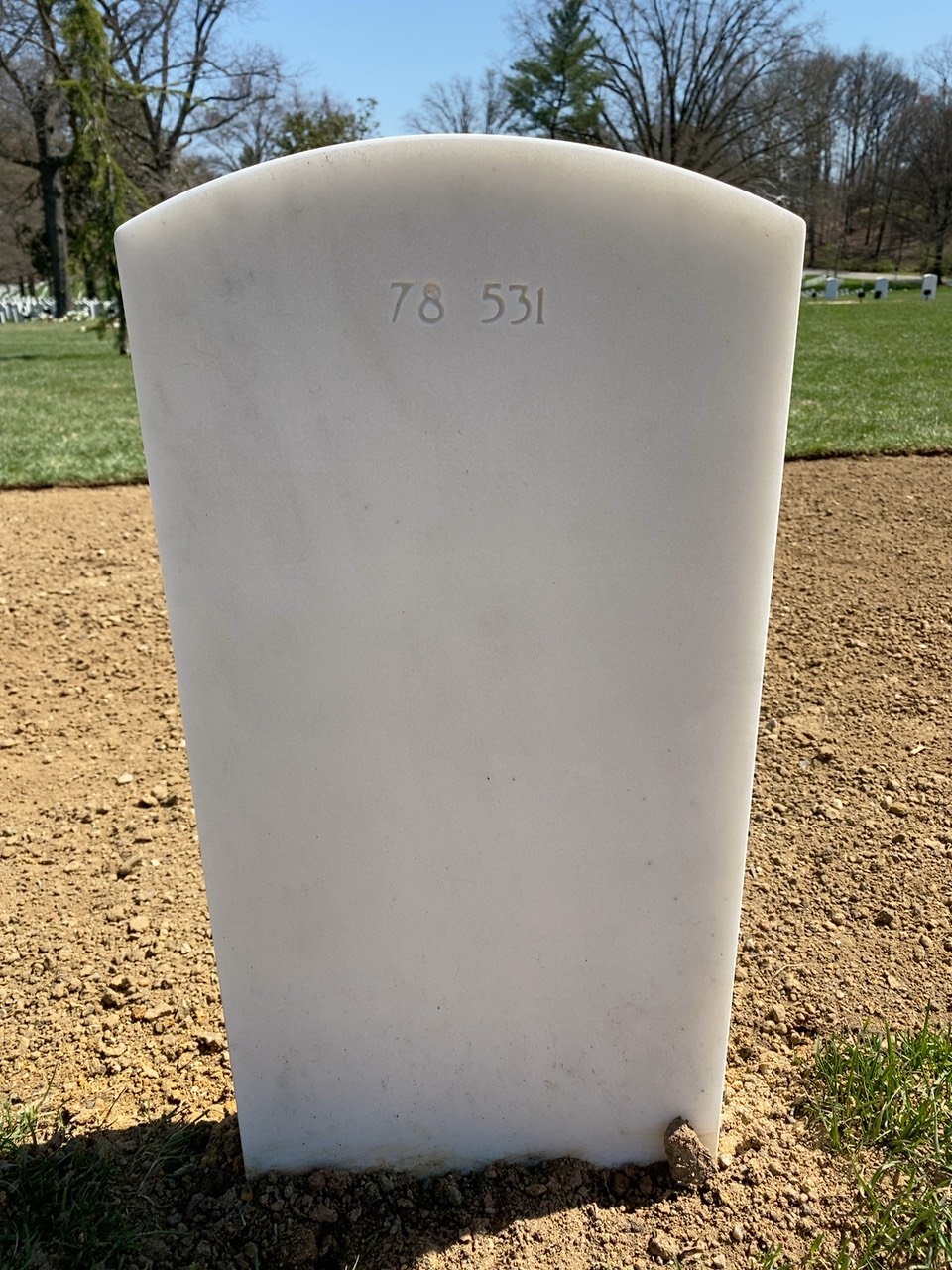 Back of headstone — Mary Veronica Russell