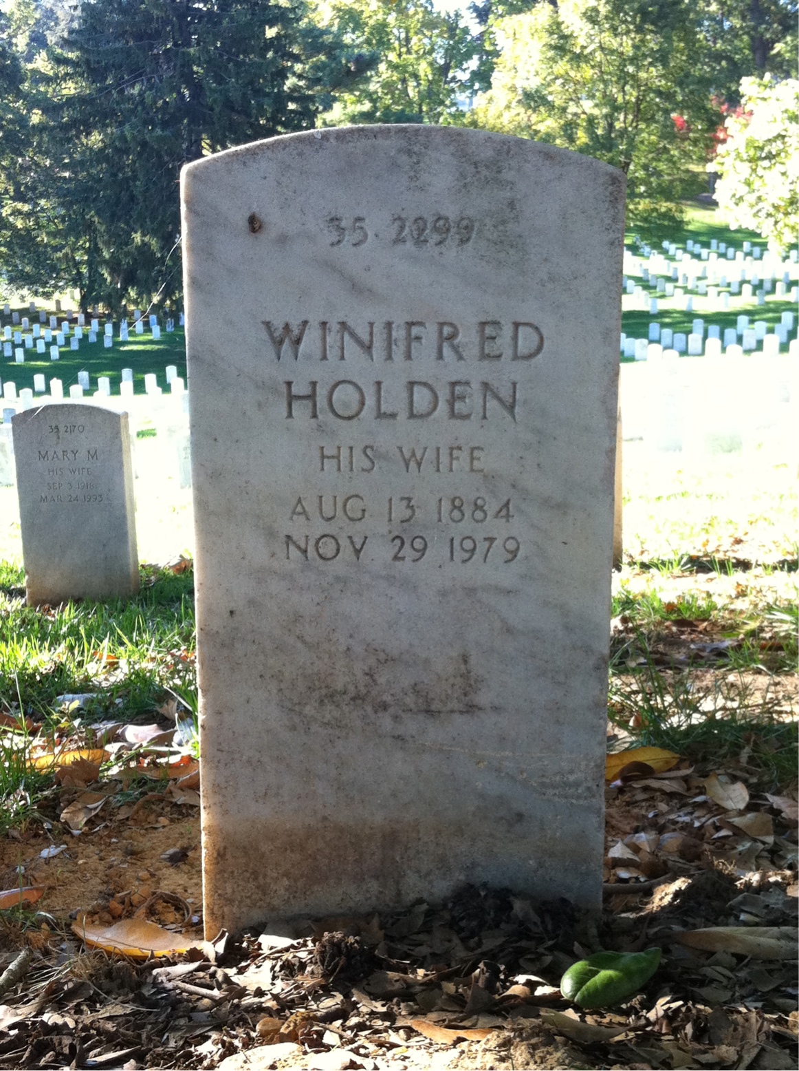 Back of headstone — William Moore