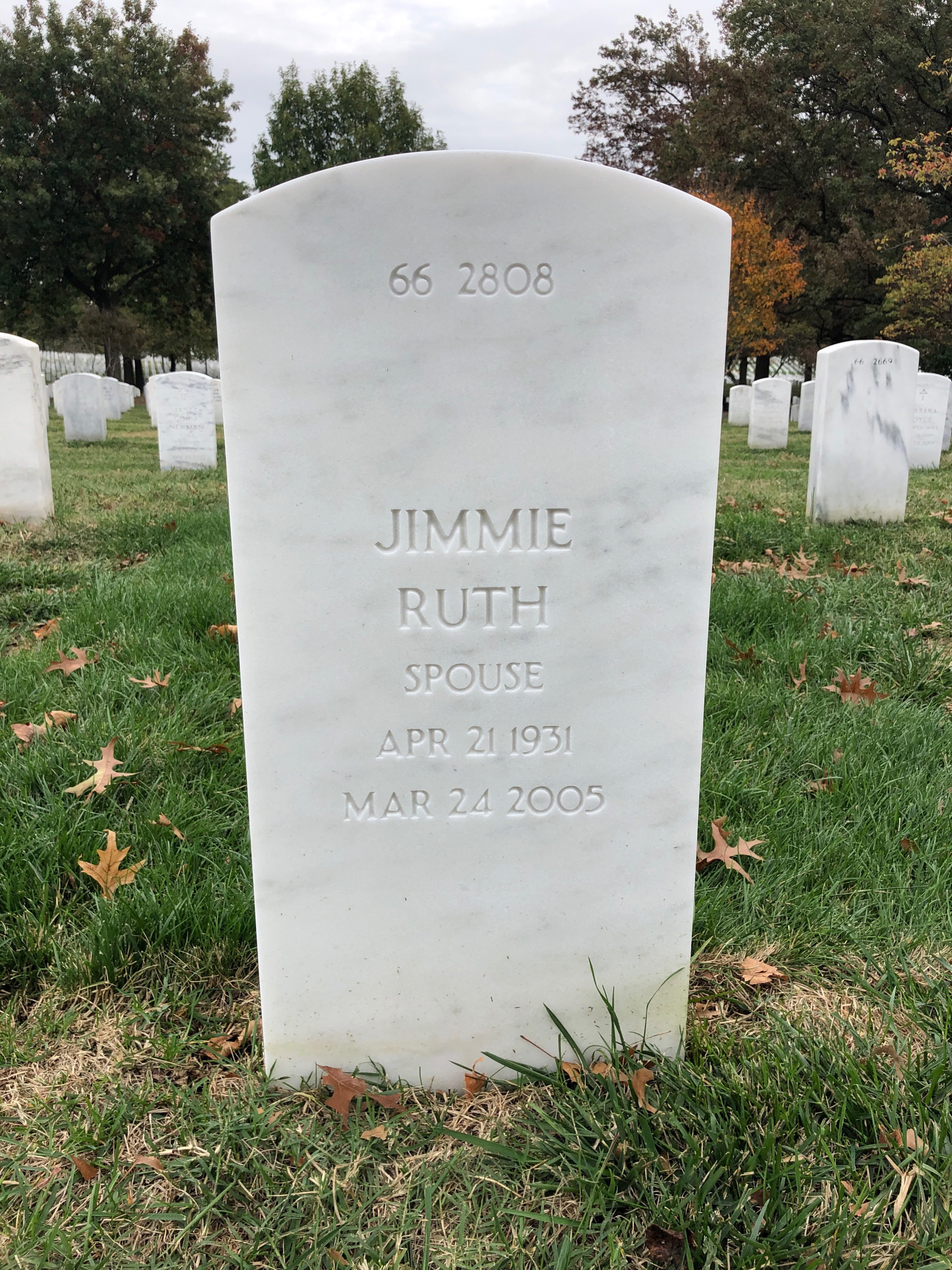 Back of headstone — Donald Murphy
