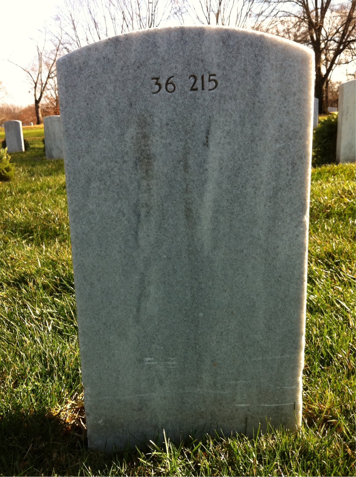Back of headstone — Jesse Morgan