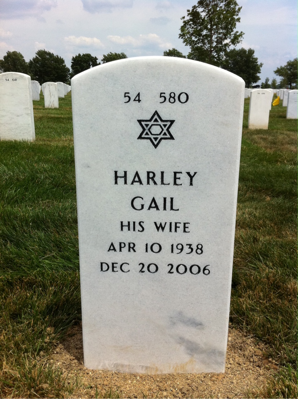 Back of headstone — Charles Mckinnie