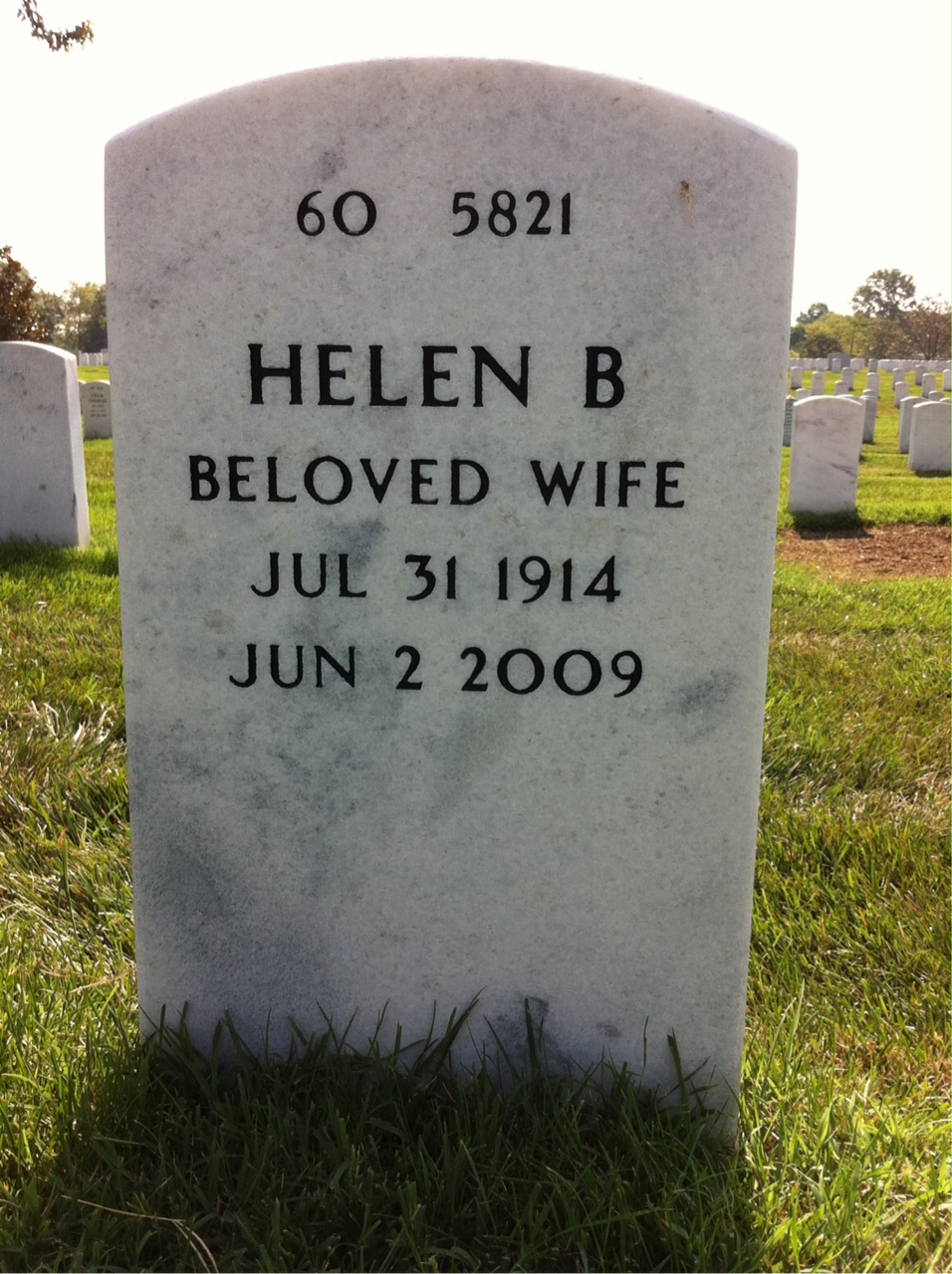 Back of headstone — John Dougherty