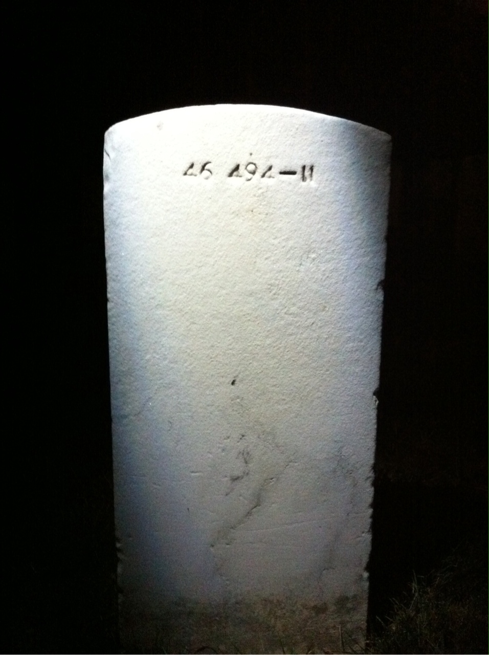 Back of headstone — James Monahan