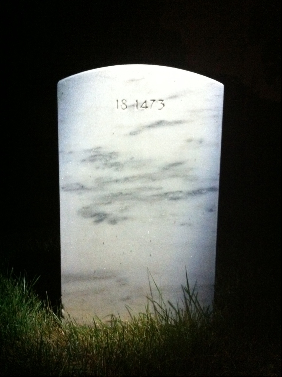 Back of headstone — John Allen