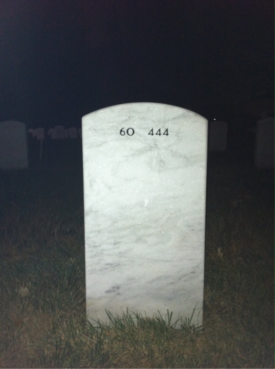 Back of headstone — James Landry
