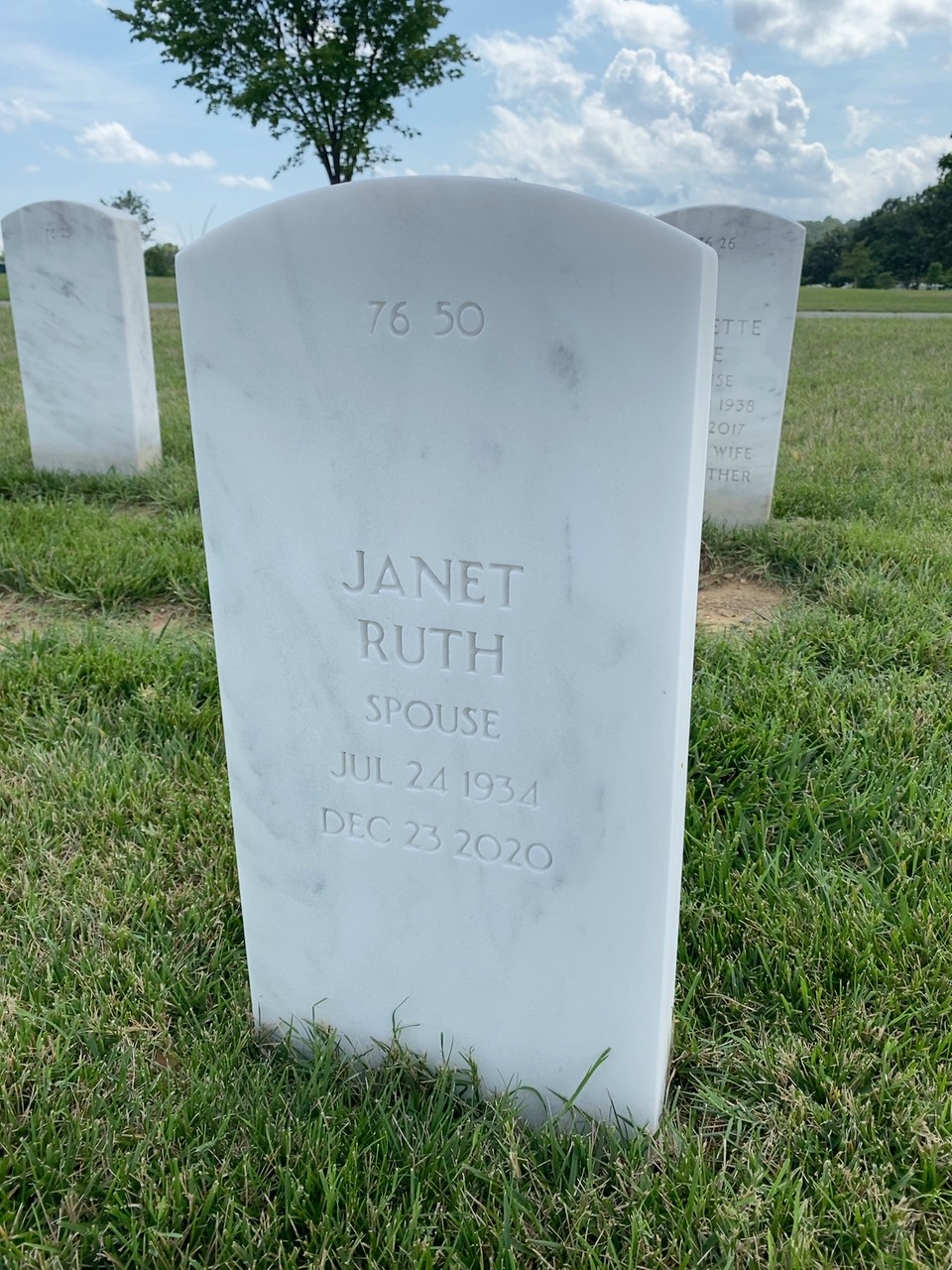 Back of headstone — John Allison