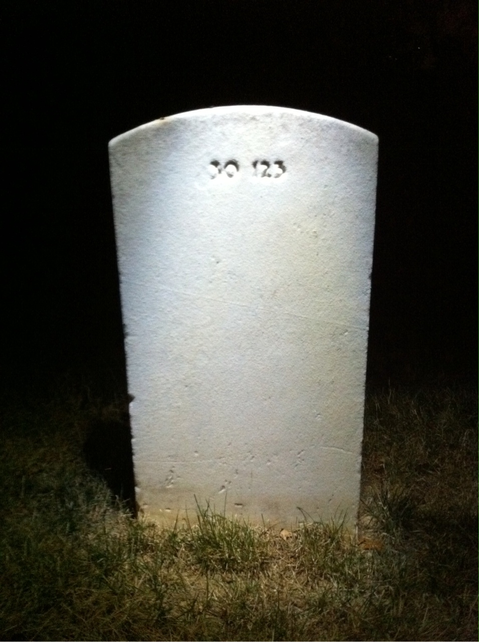 Back of headstone — Robert Blaess