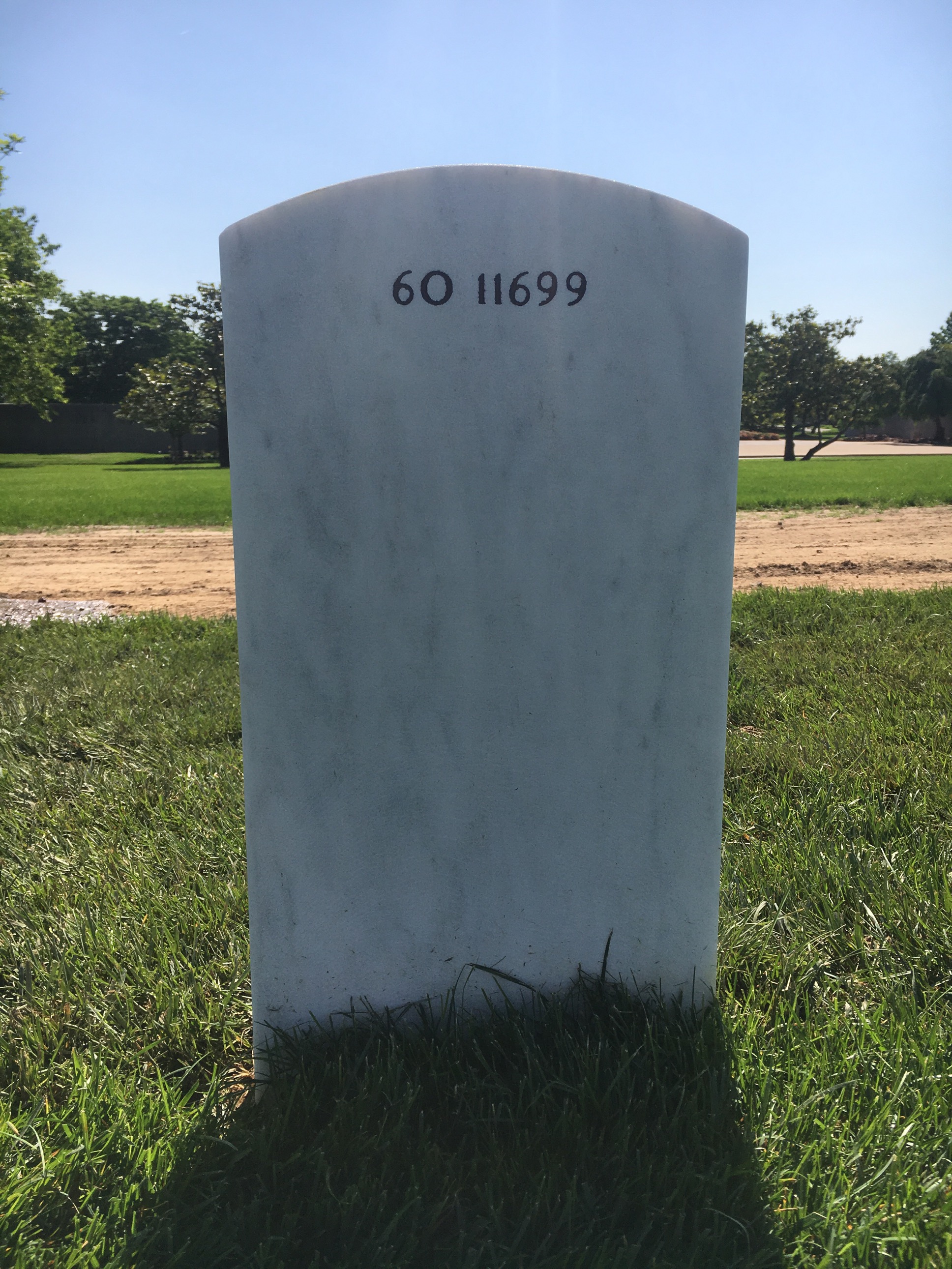 Back of headstone — Robert Beers