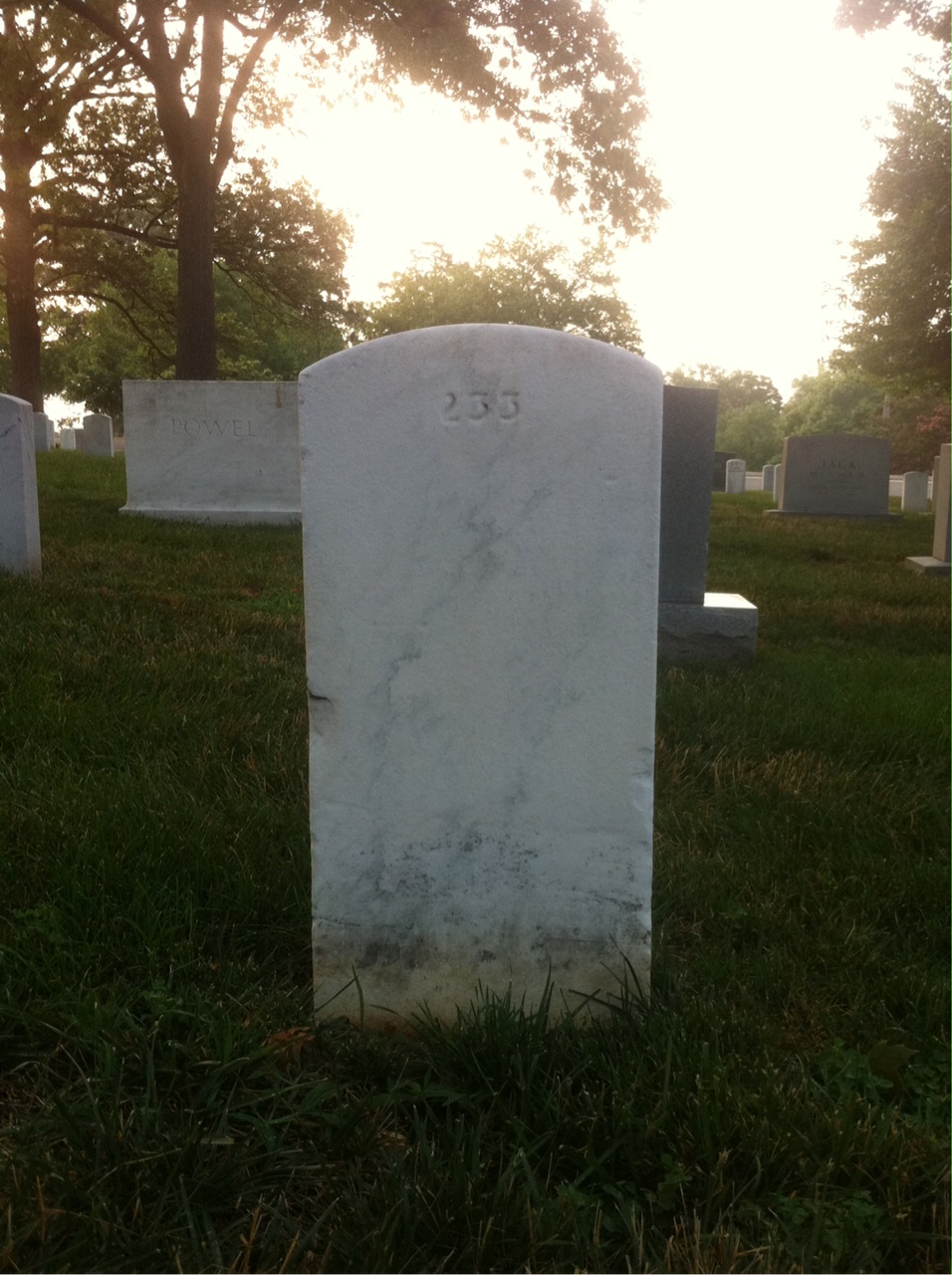Back of headstone — James Murphy