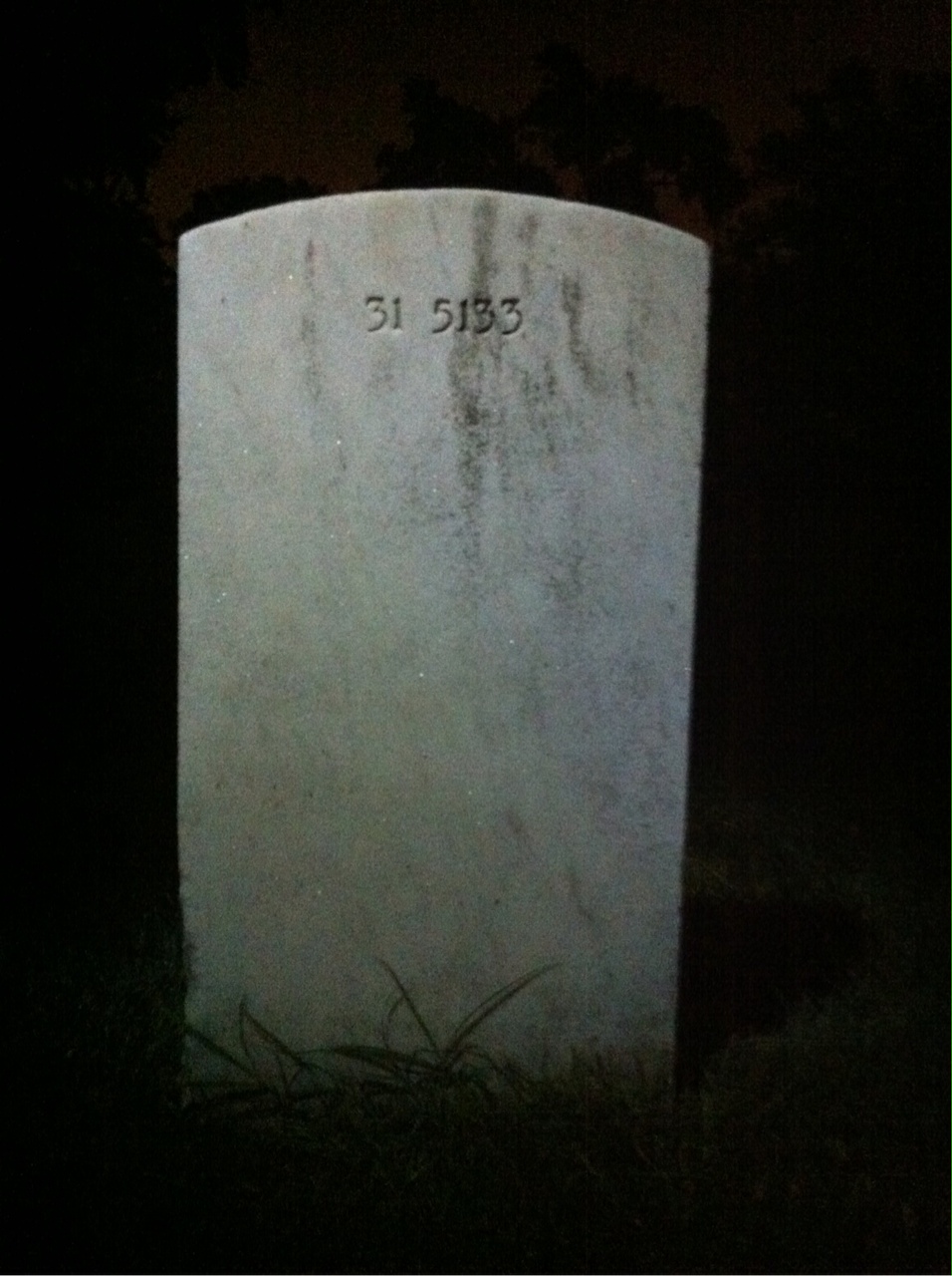 Back of headstone — Rex Bennett