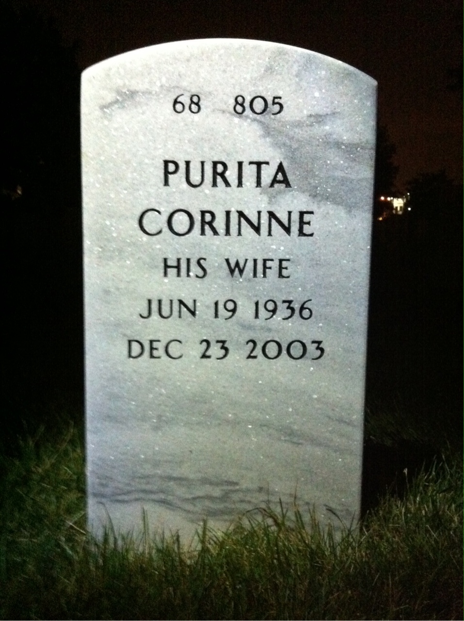 Back of headstone — William Fernandez