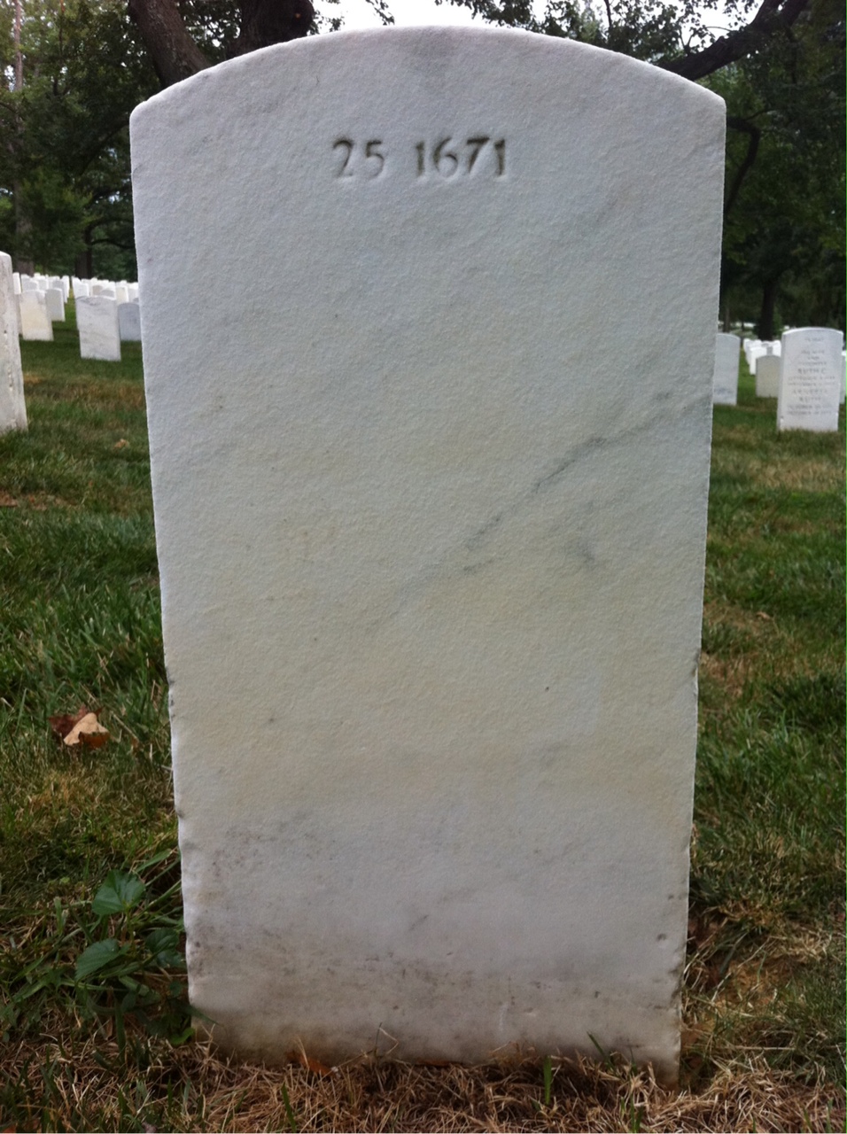 Back of headstone — Archie Bentley