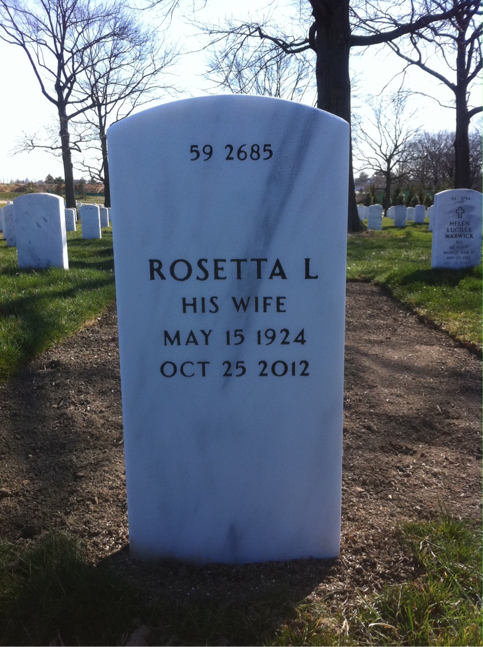 Back of headstone — Andrew Allen