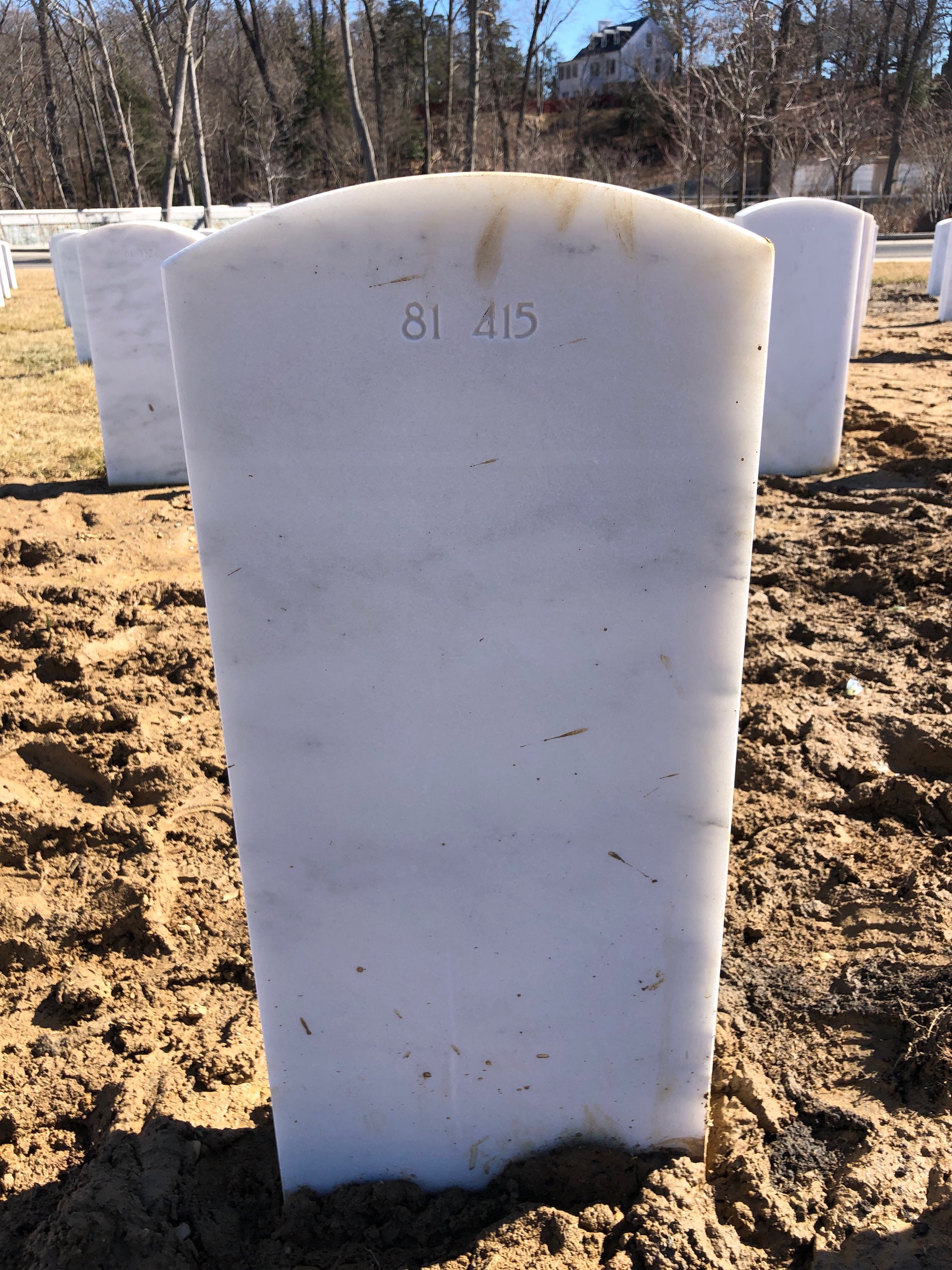 Back of headstone — Byron Babbitt