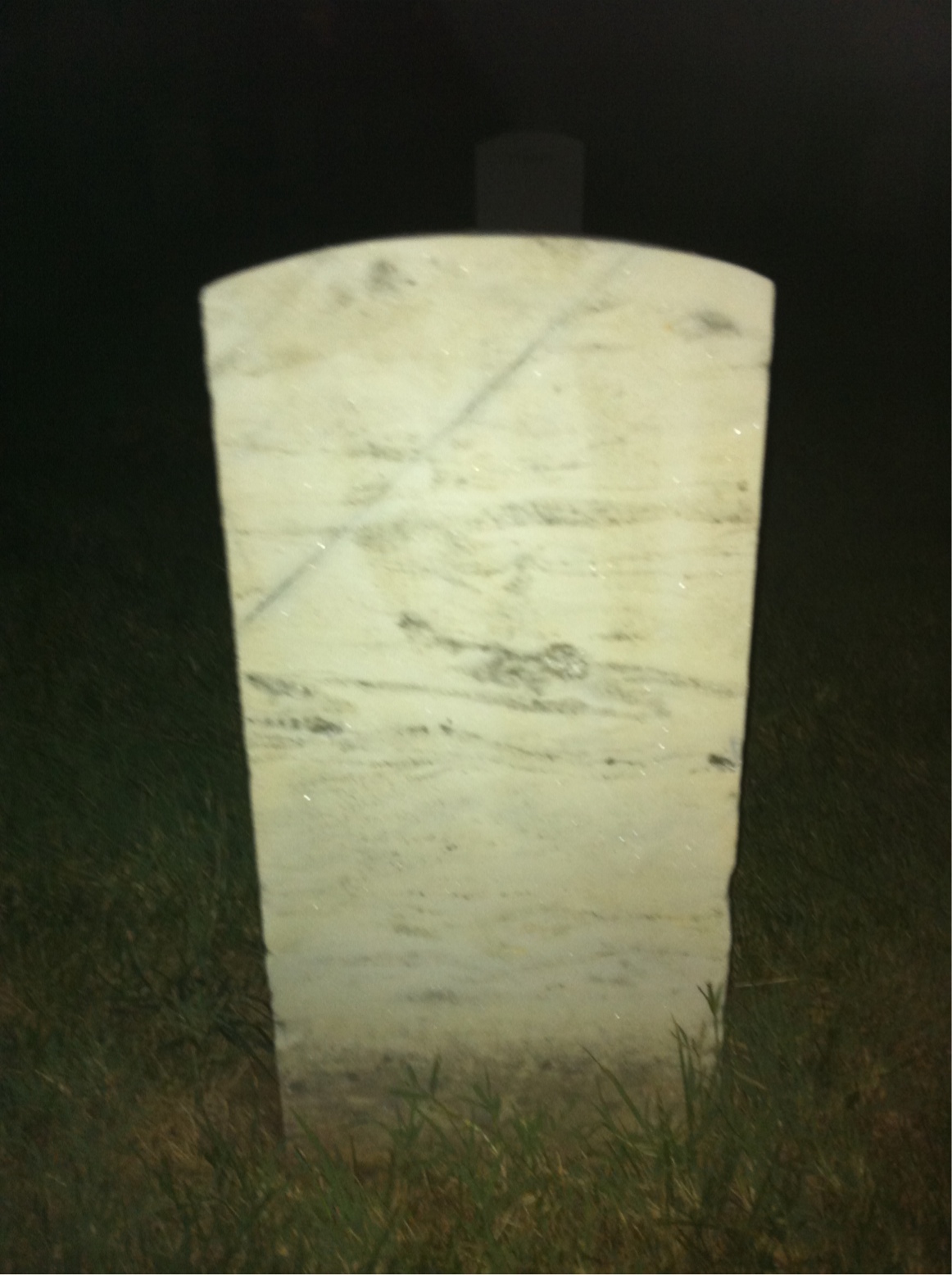 Back of headstone — William Bently