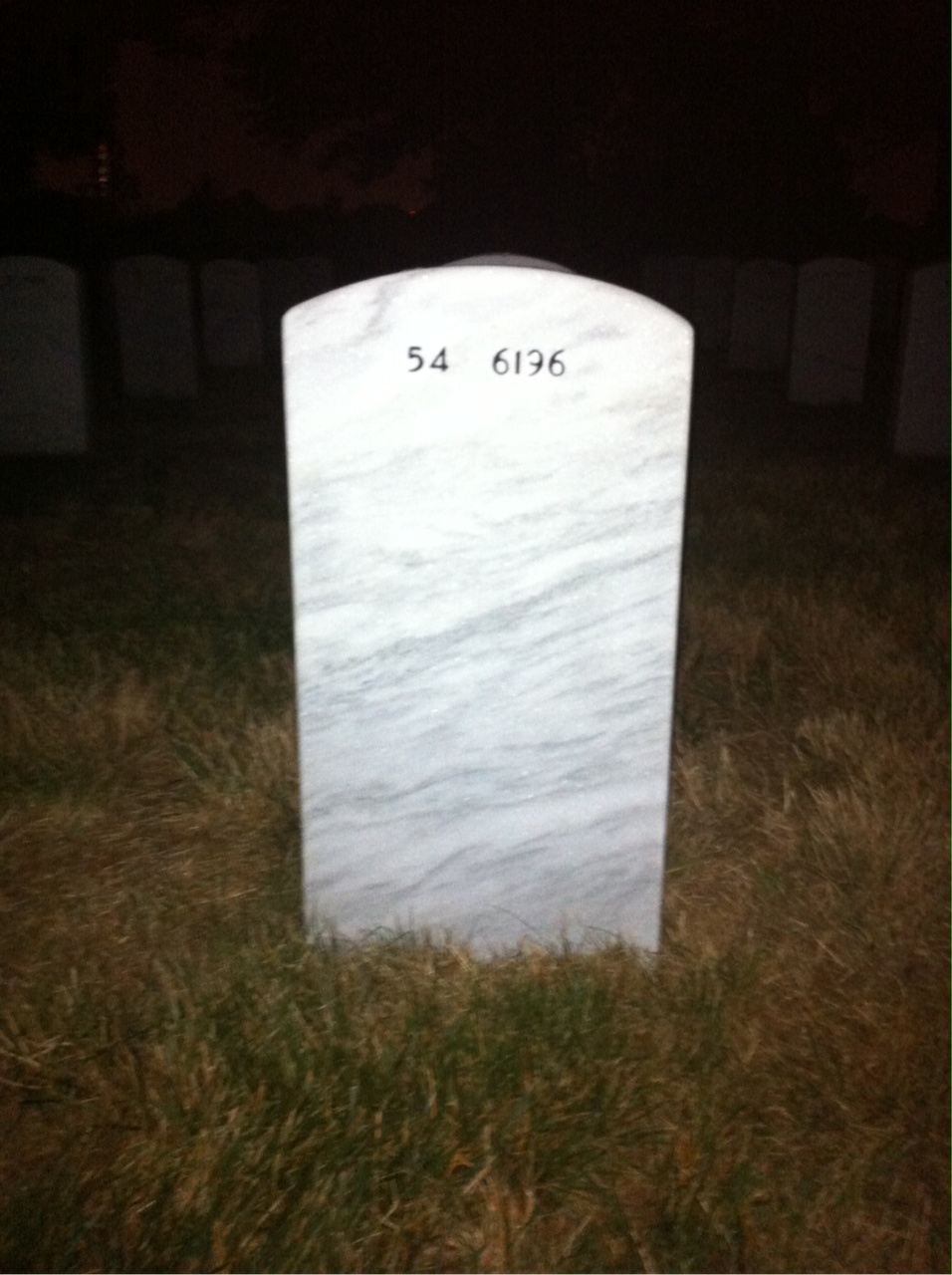Back of headstone — Thomas Smith
