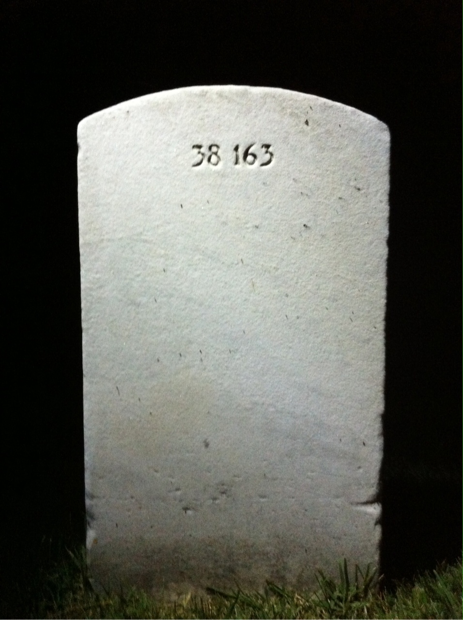 Back of headstone — William Mitchell