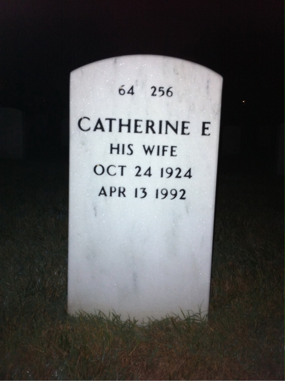 Back of headstone — Earl Cummings