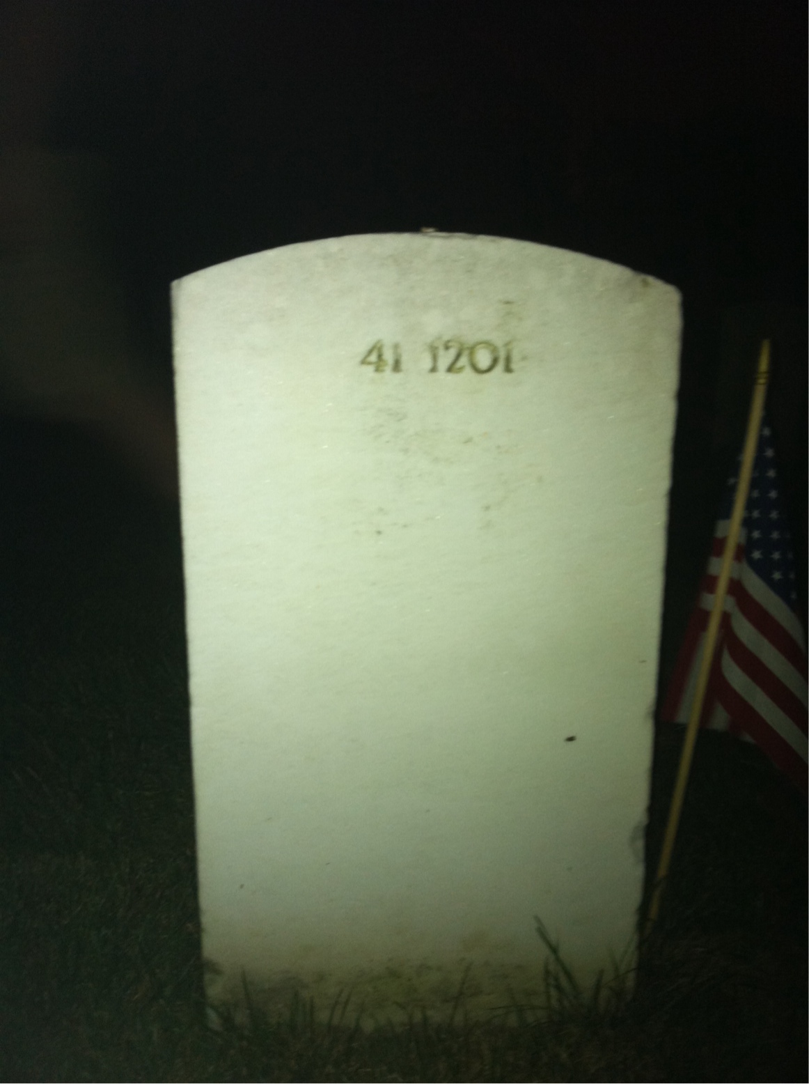 Back of headstone — Elmer Banks