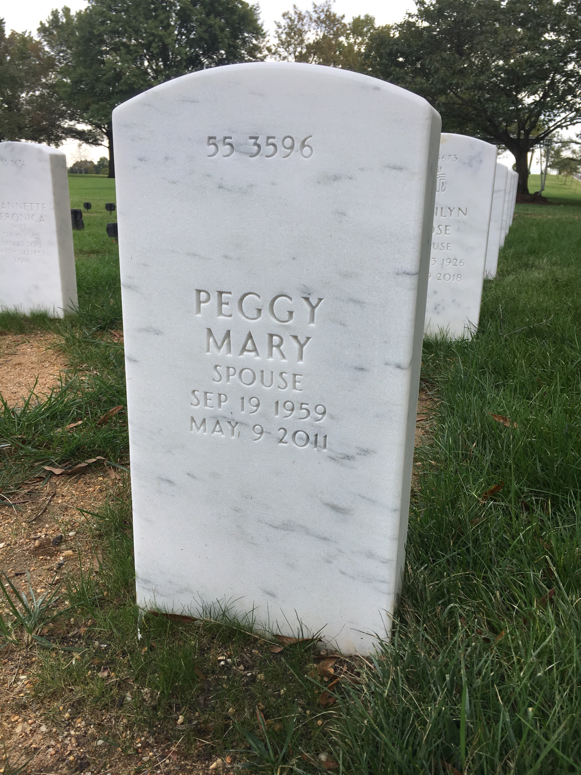 Back of headstone — Terrance Lee Carter
