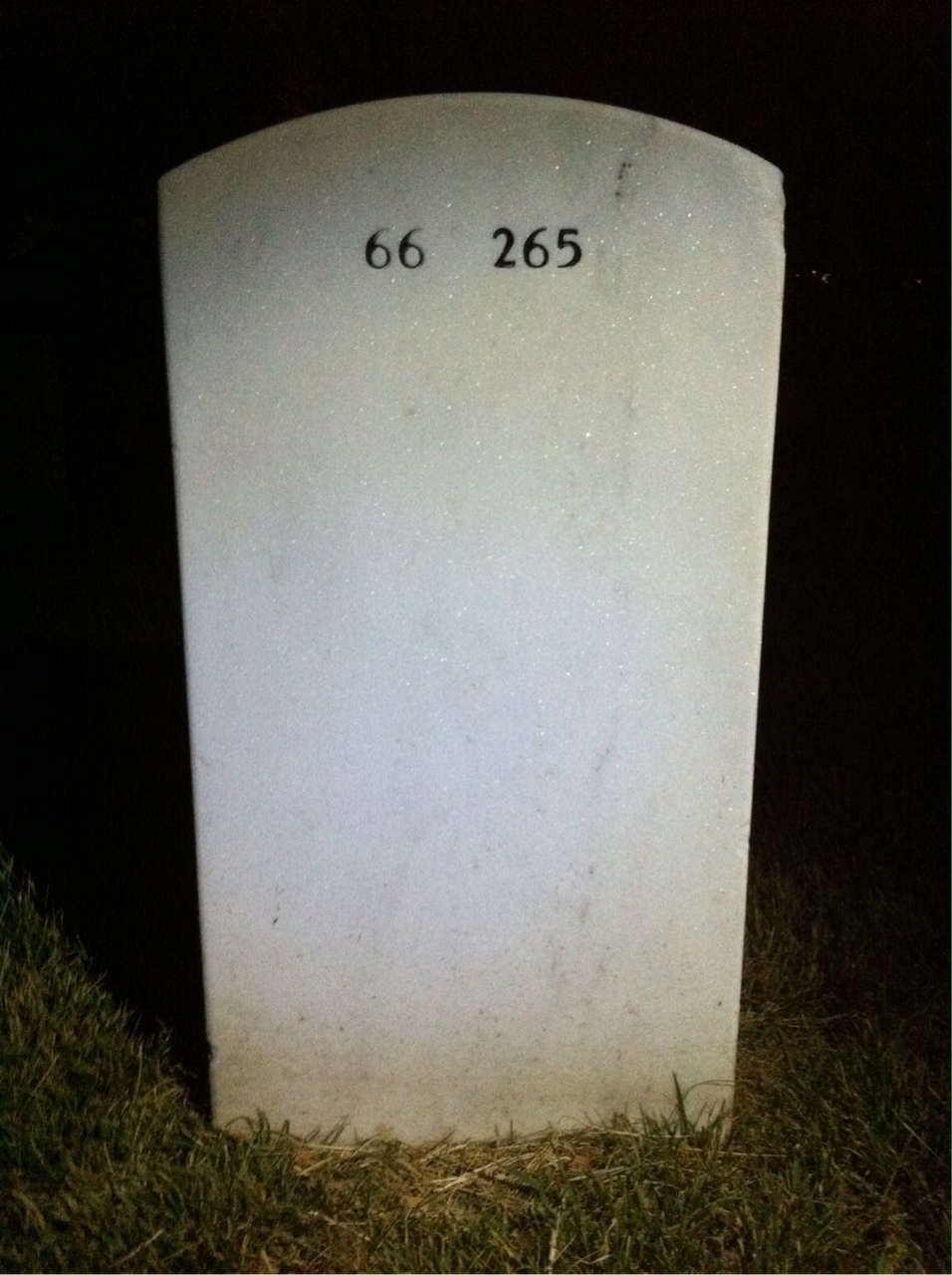 Back of headstone — James Haynes